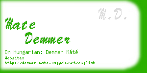 mate demmer business card